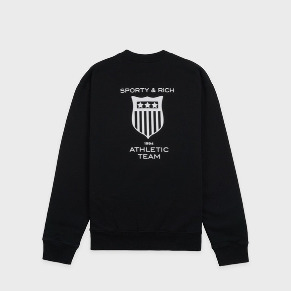 🍂Sporty & Rich Athletic Team Crewneck - Black - Picture 2 of 13